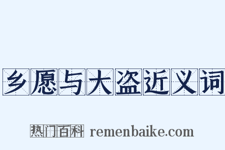 乡愿与大盗近义词是什么意思的图片